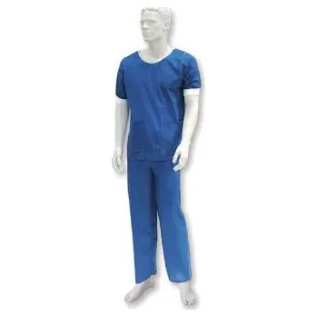Jednorázový oděv ZARYS International Group Operační oděv modrý (košile + kalhoty), nesterilní, netkaný, jednorázový (S-3XL) Velikost: M