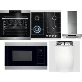 Set domácích spotřebičů AEG BPK742380M + AEG Mastery SpeedBurner HKB64420NB + AEG Mastery DBB5660HM + AEG Mastery MSB2547D-M + AEG Mastery GlassCare FSE73407P