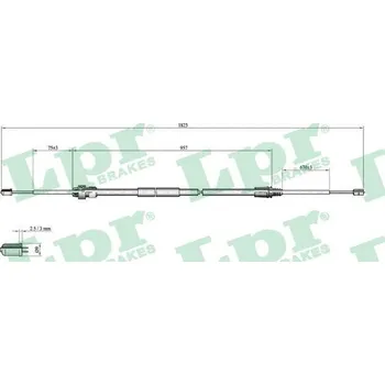 Auto-moto Tažné lanko, parkovací brzda, , 4745Z3, 9650902580, LPR, C0002B