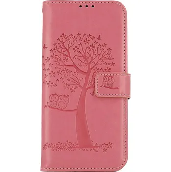 Pouzdro na mobilní telefon Pouzdro Samsung A54 5G knížkové Růžový strom sovičky (kryt neboli obal na Samsung A54 5G)
