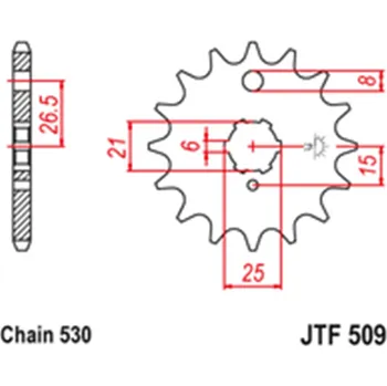 Řetězová sada pro motocykl Přední řetězové kolečko Kawasaki Z 440 15 zubů