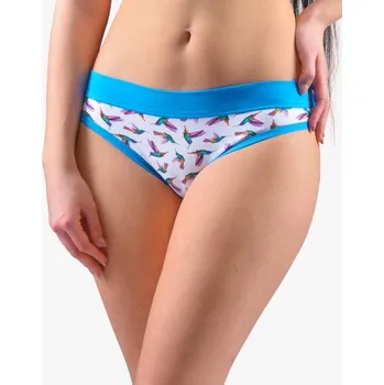 Dámské oblečení GINA dámské kalhotky bokové se širokým bokem, širší bok, šité, s potiskem Disco XVII 16171P dunaj fialová 34/36