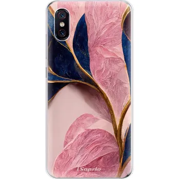 Pouzdro na mobilní telefon Odolné silikonové pouzdro iSaprio - Pink Blue Leaves - Xiaomi Mi 8 Pro