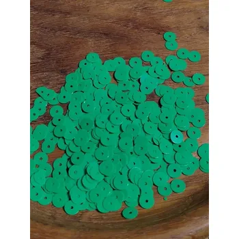 Karnevalový doplněk Flitry hladké Ø6 mm 10 g zelená