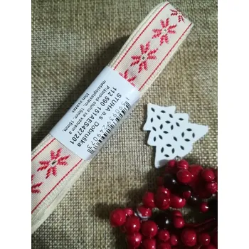 Stuha Dekorační stuha se vzorem šíře 15 mm, 3 barvy, Barva Červená světlá