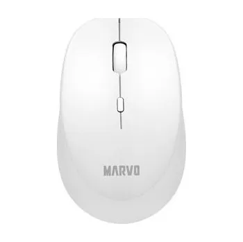 Myš Marvo Myš WM103WH, 1600DPI, 2.4 [GHz], optika, 4tl., bezdrátová, bílá, 1 ks AA, kancelářsk (WM103WH)