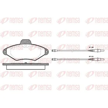 Brzdová destička Sada brzdových destiček, kotoučová brzda REMSA 0438.04