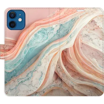 Pouzdro na mobilní telefon Flipové pouzdro iSaprio - Colour Marble - iPhone 12 mini