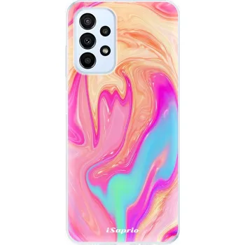 Pouzdro na mobilní telefon Odolné silikonové pouzdro iSaprio - Orange Liquid - Samsung Galaxy A23 / A23 5G