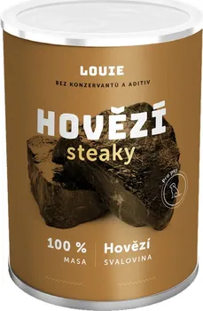Krmivo pro psa Louie Dog konzerva hovězí steaky 400 g