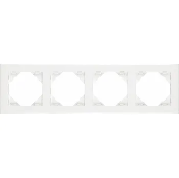 vypínač a zásuvka e2 elektro GmbH Rámeček 4 násobný bílý Logus