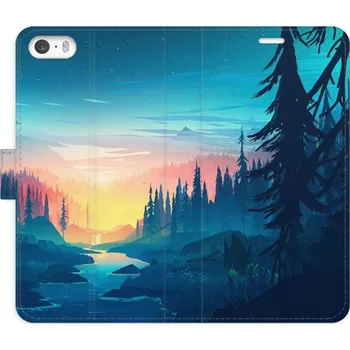 Pouzdro na mobilní telefon Flipové pouzdro iSaprio - Magical Landscape - iPhone 5/5S/SE