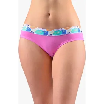 Dámské oblečení GINA dámské kalhotky francouzské, šité, bokové, s potiskem Disco XVII 14152P pink atlantic 42/44