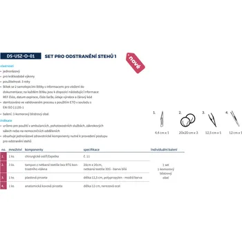 Skalpel deltaset - set pro Odstranění stehů 1