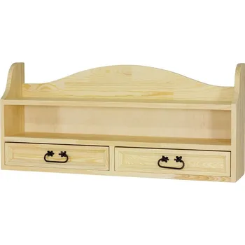 police Dřevěná polička Corona XVI 100cm - bezbarvý vosk