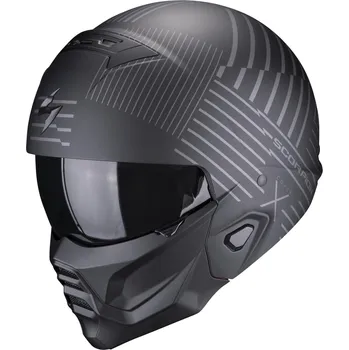 Helma na motorku SCORPION přilba EXO-COMBAT II Miles matt black/silver - XS