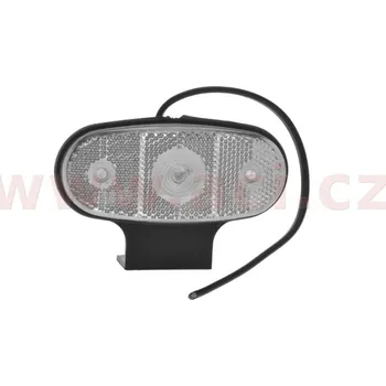 Přídavný světlomet poziční světlo oválné bílé LED s držákem 12/24V TRUCK L=P