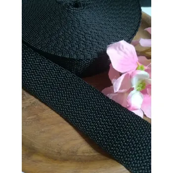 Popruh polypropylénový šíře 30 mm černý, Délka 1 m