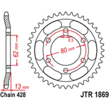 Řetězová sada pro motocykl Zadní rozeta Yamaha XT 225 Serow 1992 - 2000 45 zubů