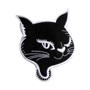 Nášivka Nášivka velká - Kočíčí hlava černá s náhrdelníkem