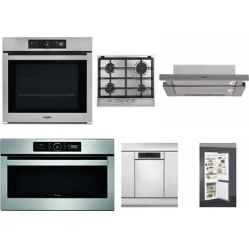 Set domácích spotřebičů WHIRLPOOL AKZ9 9480 IX + WHIRLPOOL AKR 351/IX + WHIRLPOOL AKR 5390/1 IX + WHIRLPOOL ABSOLUTE AMW 730 IX + WHIRLPOOL WSBO 3O34 PF X + WHIRLPOOL ART 66112