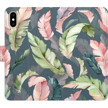 Pouzdro na mobilní telefon Flipové pouzdro iSaprio - Flower Pattern 09 - iPhone X/XS