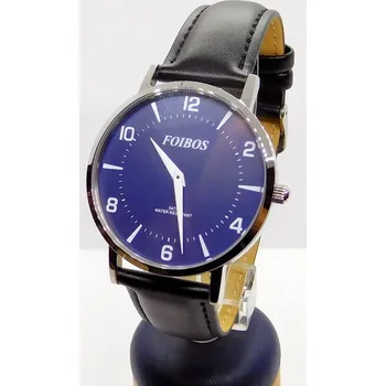 Hodinky Foibos Pánské elegantní černé ocelové voděodolné hodinky Foibos CK1647.3 - 5ATM (Foibos Pánské elegantní černé ocelové voděodolné hodinky Foibos CK1647.3 - 5ATM)