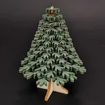 AMADEA Dřevěný 3D stromek zelený 10 cm
