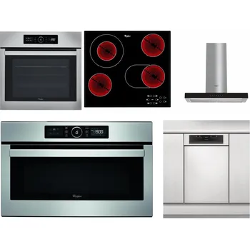 Set domácích spotřebičů WHIRLPOOL ABSOLUTE AKZ9 6230 IX + WHIRLPOOL AKT 8190/BA + WHIRLPOOL WHBS 62F LT K + WHIRLPOOL ABSOLUTE AMW 730 IX + WHIRLPOOL WSBO 3O34 PF X