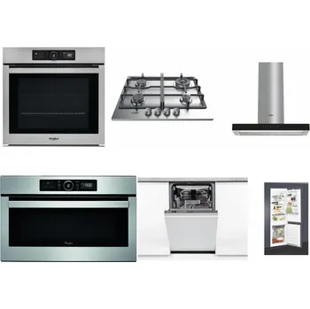 Set domácích spotřebičů WHIRLPOOL AKZ9 9480 IX + WHIRLPOOL TKRL 661 IX EU + WHIRLPOOL WHBS 62F LT K + WHIRLPOOL ABSOLUTE AMW 730 IX + WHIRLPOOL WSIO 3O34 PFE X + WHIRLPOOL ART 65031