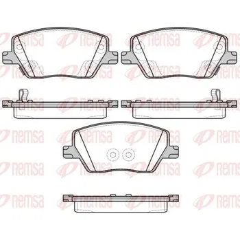 Brzdová destička Sada brzdových destiček, kotoučová brzda REMSA 1695.02
