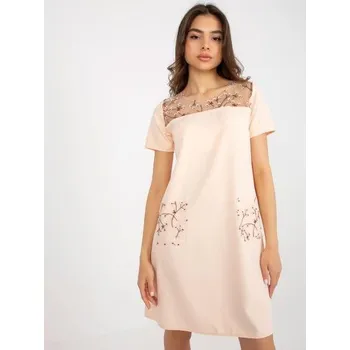 Dámské šaty Dámské šaty koktejlové JURGA světle broskvové