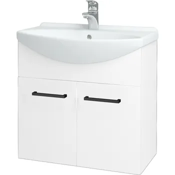 Koupelnový nábytek Dřevojas Koupelnová skříňka TAKE IT SZD2 65 - N01 Bílá lesk / Úchytka T06 / N01 Bílá lesk