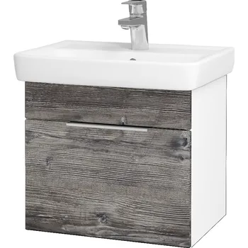 Koupelnový nábytek Dřevojas Koupelnová skříňka SOLO SZZ 50 - N01 Bílá lesk / Úchytka T05 / D10 Borovice Jackson