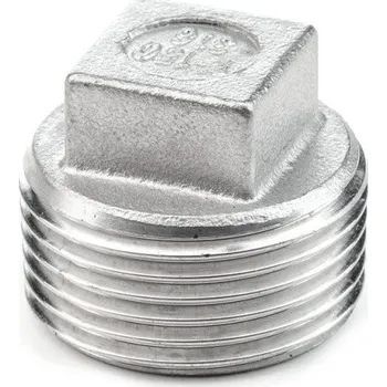 Fitinka Zátka nerezová NEREZ závitová s čtyřhranem - vnější závit - INOX záslepka - 1" TYP329