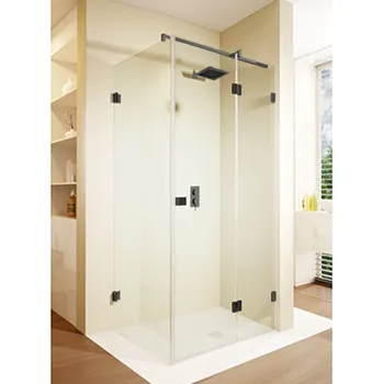 Riho Scandic NXT čtverecový sprchový kout 97x97x200 cm, pravý, černá, Riho-Shield, číré sklo (G001062121)