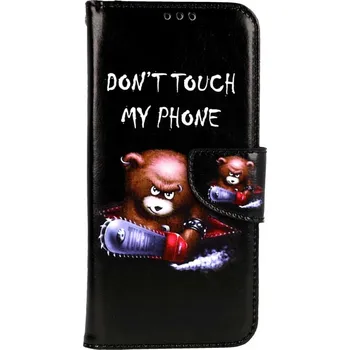 Pouzdro na mobilní telefon Pouzdro Samsung A34 knížkové Don't Touch méďa (kryt neboli obal na Samsung A34)