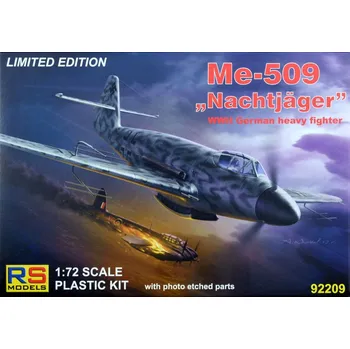 Plastikový model 1/72 Me-509 'Nachtjäger' German WWII Heavy Fighter