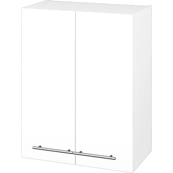 Koupelnový nábytek Dřevojas Horní skříňka DOS SYD2 60 - N01 Bílá lesk / Úchytka T02 / N01 Bílá lesk