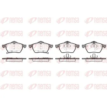 Brzdová destička Sada brzdových destiček, kotoučová brzda REMSA 0390.32