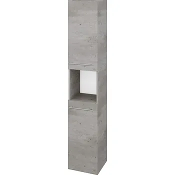 Koupelnový nábytek Dřevojas Vysoká skříň DOS SVD2O 35 - D01 Beton / Úchytka T02 / D01 Beton / Levé