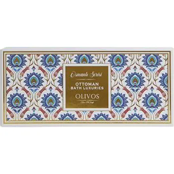 Mýdlo OLIVOS OTTOMAN SET GOLD-RED - 2x250 g mýdlo, 2x100 g mýdlový prášek