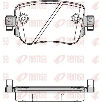 Brzdová destička Sada brzdových destiček, kotoučová brzda REMSA 1549.08