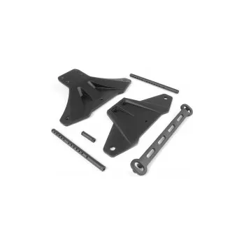 Volný čas 1:8 QuantumRX Flux 4S: Přední nárazník a sloupky karoserie Rally