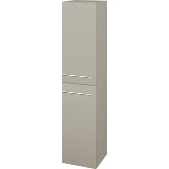 Koupelnový nábytek Dřevojas Vysoká skříň DOS SVD2 35 - M05 Béžová mat / Úchytka T02 / M05 Béžová mat / Levé