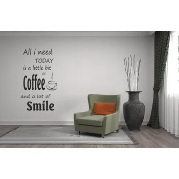 Samolepící dekorace Samolepka na zeď s nápisem ALL I NEED 50 x 100 cm