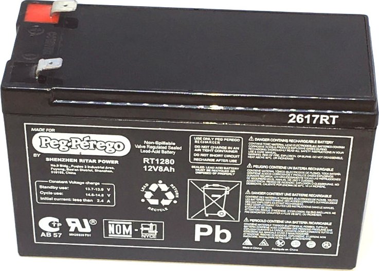 Peg-Pérego originální náhradní článek baterie 12V 8Ah 100Wh (Peg-Pérego pro elektrická vozítka)