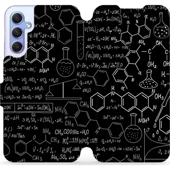 Pouzdro na mobilní telefon Flipové pouzdro Mobiwear - Samsung Galaxy A34 5G - V060P Vzorečky (Knížkové flip pouzdro, obal, kryt na mobil Samsung Galaxy A34 5G - V060P Vzorečky, materiál Umělá kůže + TPU - ochrana 360°, stojánek, silikonová vanička, magnetické zavírání)