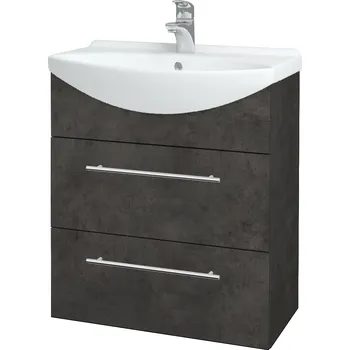 Koupelnový nábytek Dřevojas Koupelnová skříňka TAKE IT SZZ2 65 - D16 Beton tmavý / Úchytka T02 / D16 Beton tmavý