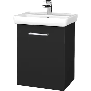 Koupelnový nábytek Dřevojas Koupelnová skříňka DOOR SZD 50 - L03 Antracit vysoký lesk / Úchytka T03 / L03 Antracit vysoký lesk / Levé